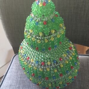 Handmade Artisan Colorful Beaded Decorative Christmas Tree
